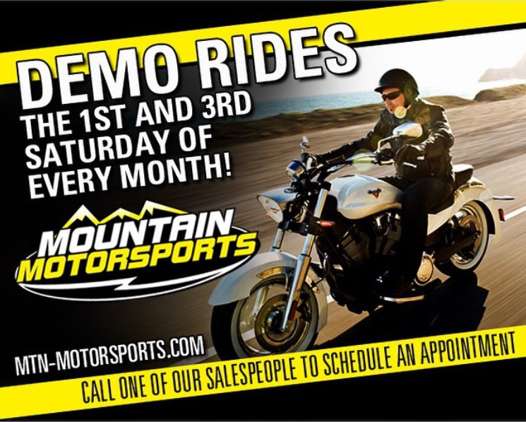 Demo Rides The 1st and 3rd Saturday Of Every Month | Mountain Motorsports